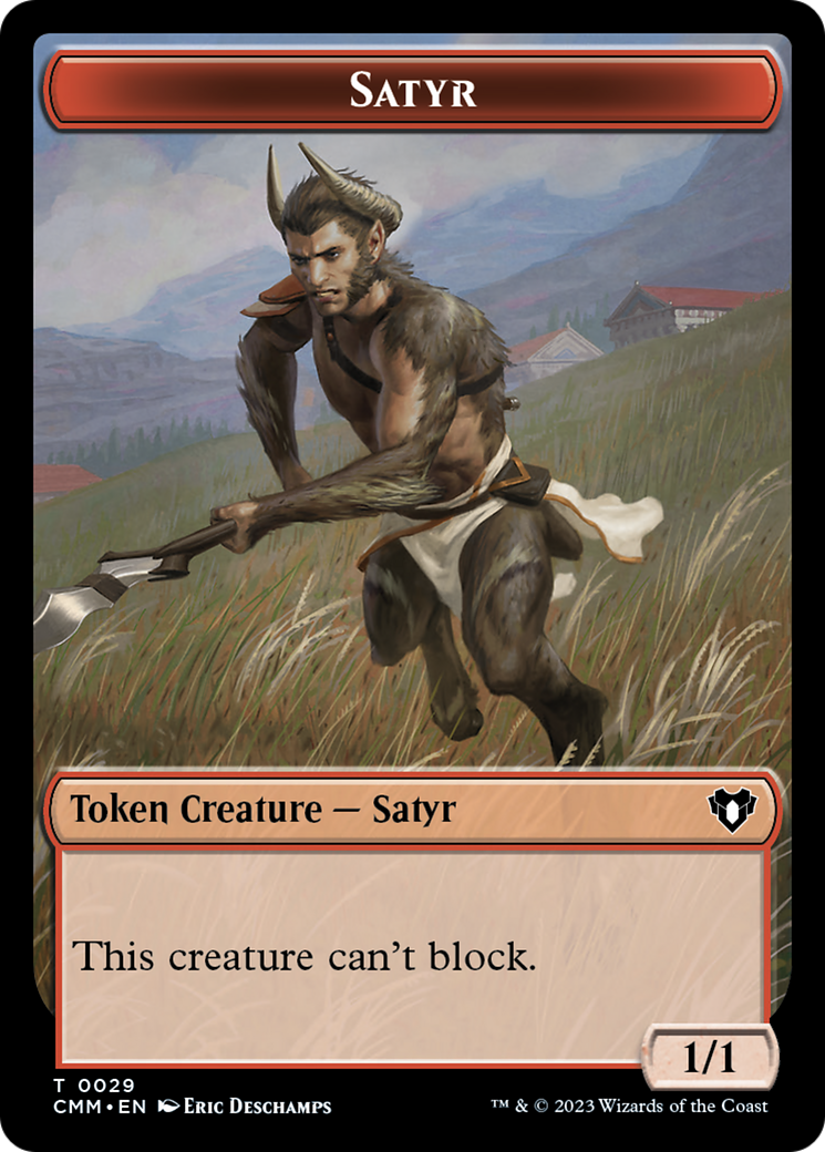 Eldrazi Spawn // Satyr Double-Sided Token [Commander Masters Tokens] | The CG Realm