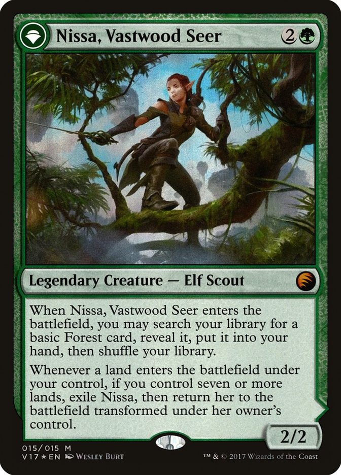Nissa, Vastwood Seer (V17-015) - From the Vault: Transform: (originpwdfc) Foil