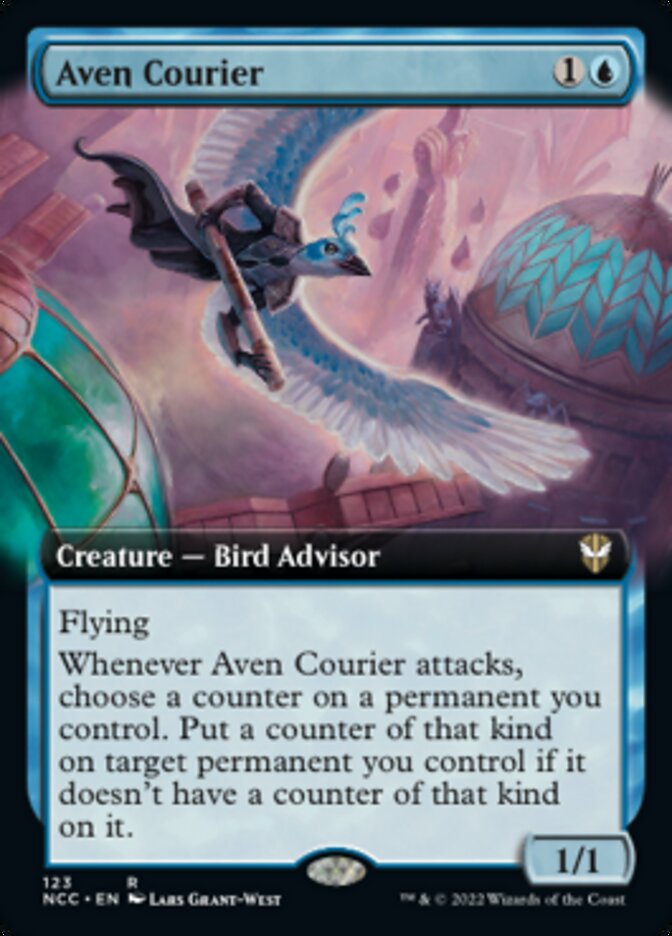 Aven Courier (Extended Art) [Streets of New Capenna Commander] | The CG Realm