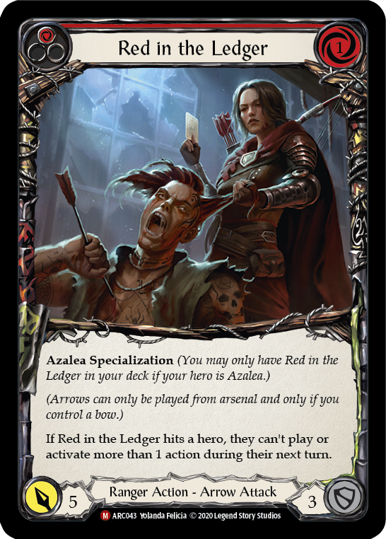 Red in the Ledger [U-ARC043] (Arcane Rising Unlimited)  Unlimited Rainbow Foil | The CG Realm