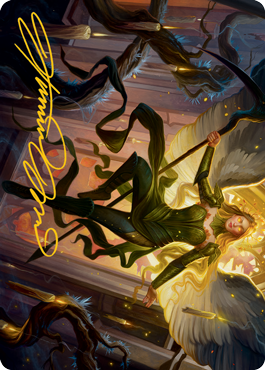 Sigarda, Champion of Light Art Card (Gold-Stamped Signature) [Innistrad: Midnight Hunt Art Series] | The CG Realm