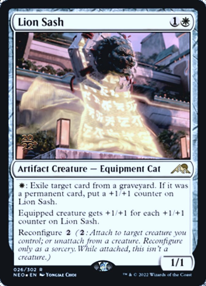 Lion Sash [Kamigawa: Neon Dynasty Prerelease Promos] | The CG Realm