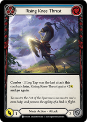 Rising Knee Thrust (Blue) [U-WTR106] (Welcome to Rathe Unlimited)  Unlimited Rainbow Foil | The CG Realm