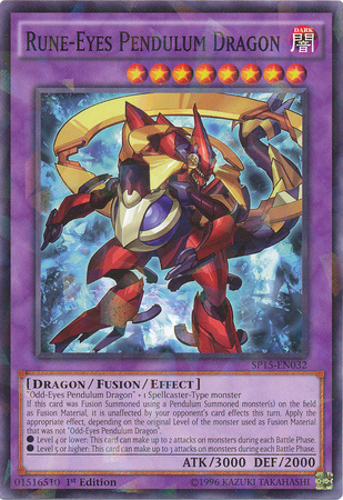 Rune-Eyes Pendulum Dragon [SP15-EN032] Shatterfoil Rare | The CG Realm