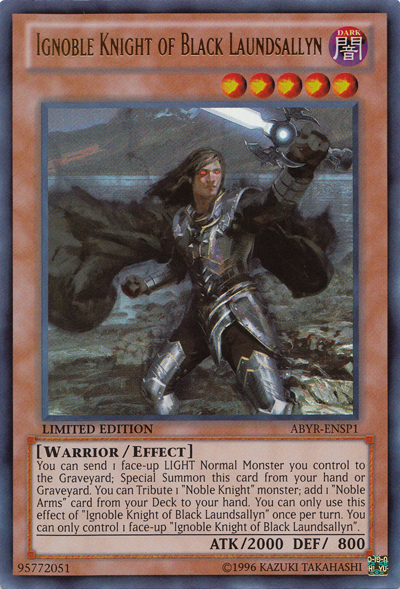Ignoble Knight of Black Laundsallyn [ABYR-ENSP1] Ultra Rare | The CG Realm