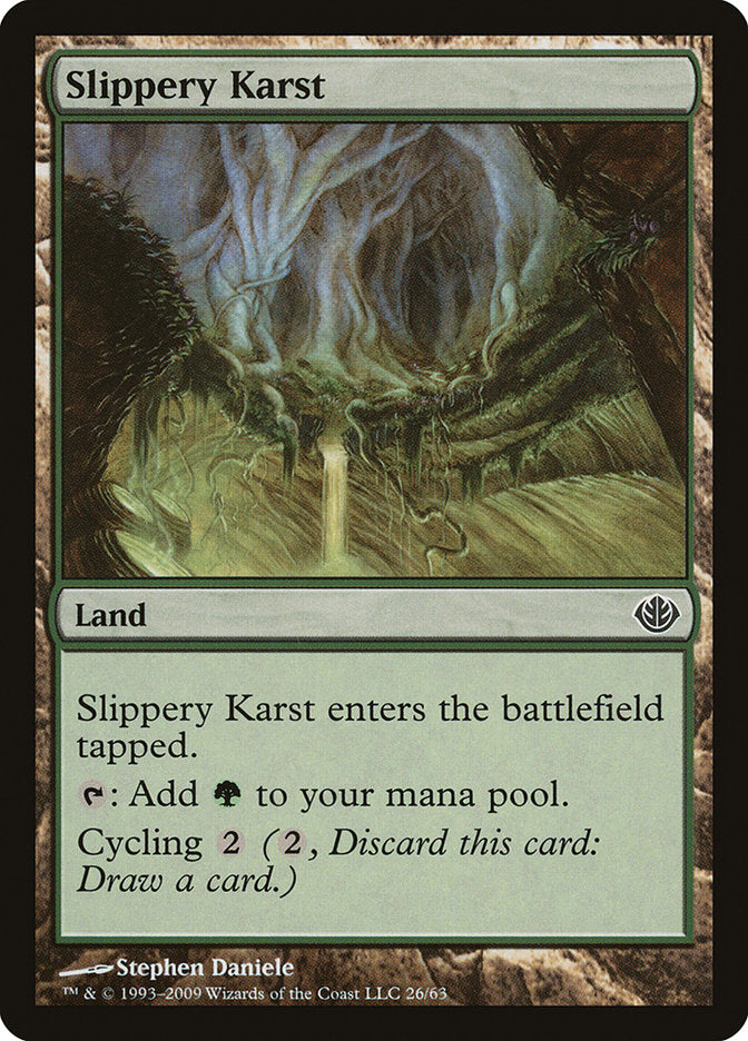 Slippery Karst [Duel Decks: Garruk vs. Liliana] | The CG Realm