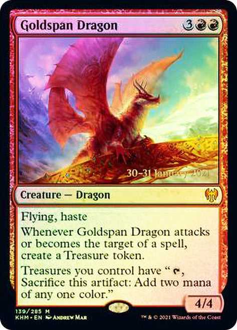 Goldspan Dragon [Kaldheim Prerelease Promos] | The CG Realm