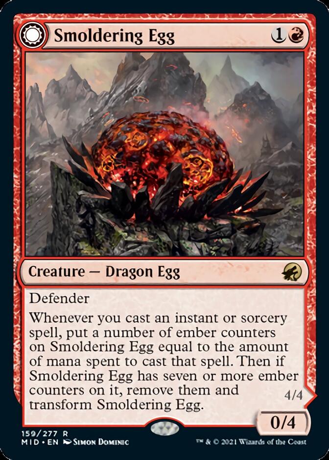 Smoldering Egg // Ashmouth Dragon [Innistrad: Midnight Hunt] | The CG Realm