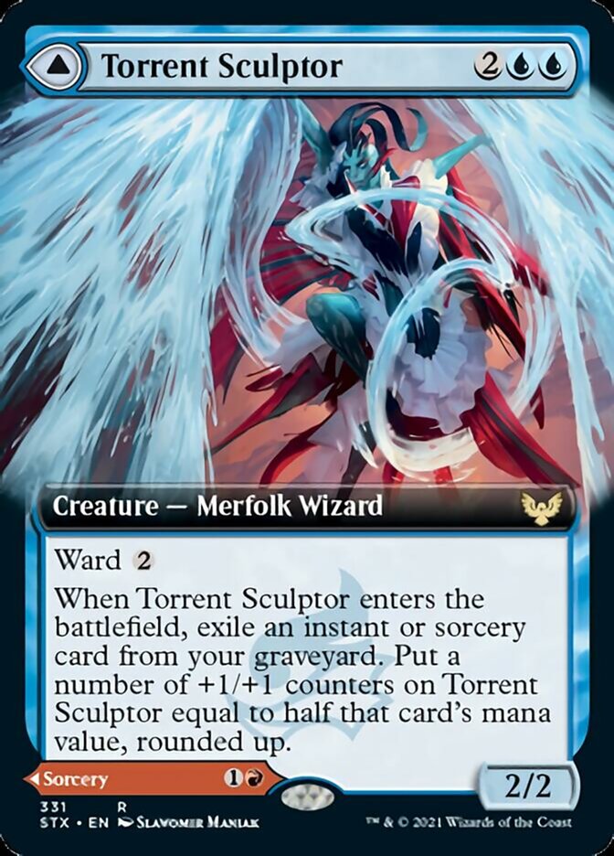 Torrent Sculptor (Extended Art) (STX-331) - Strixhaven: School of Mages: (Extended Art)