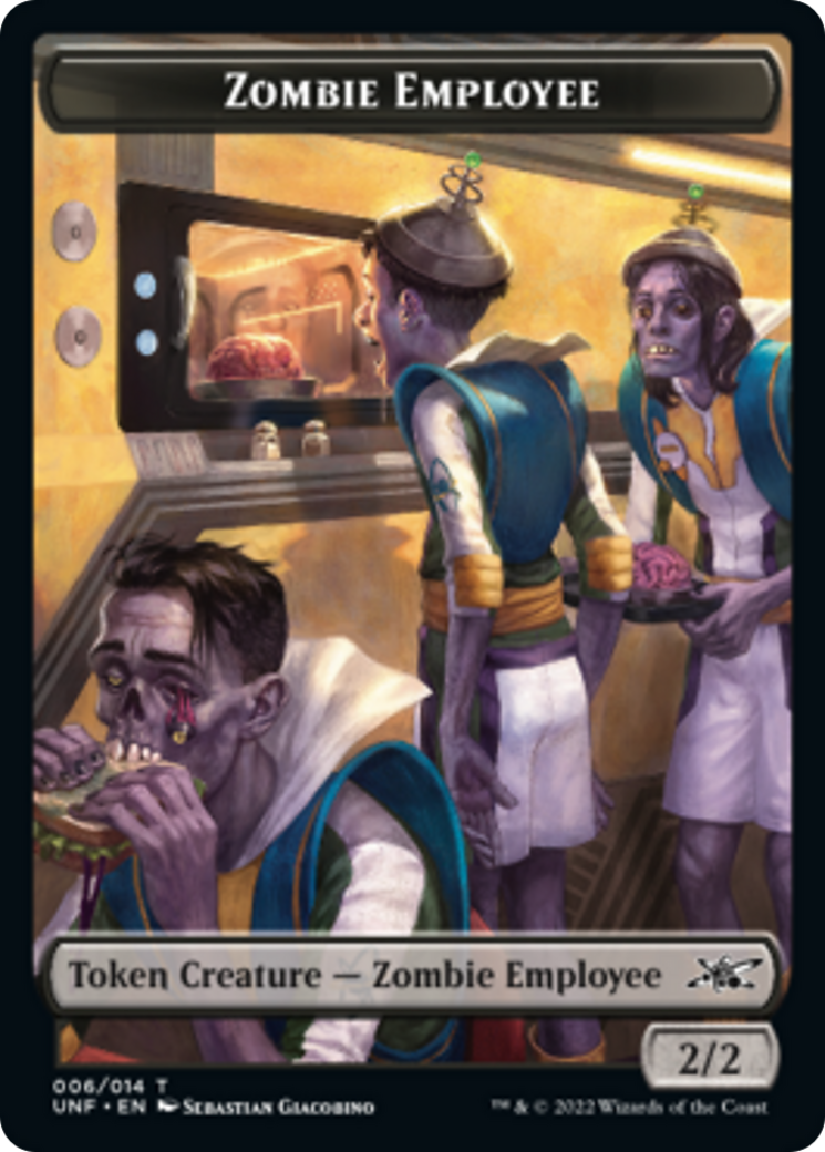 Zombie Employee // Treasure (013) Double-Sided Token [Unfinity Tokens] | The CG Realm
