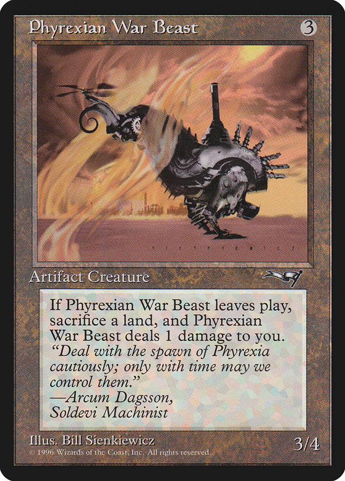 Phyrexian War Beast (Signature on Right) [Alliances] | The CG Realm