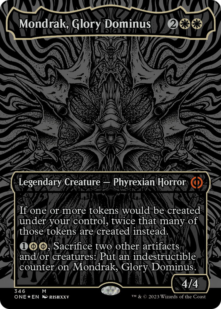 Mondrak, Glory Dominus (Oil Slick Raised Foil) [Phyrexia: All Will Be One] | The CG Realm
