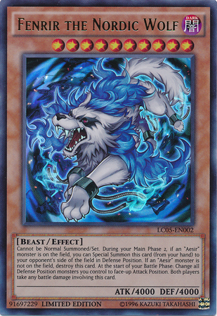 Fenrir the Nordic Wolf [LC05-EN002] Ultra Rare | The CG Realm