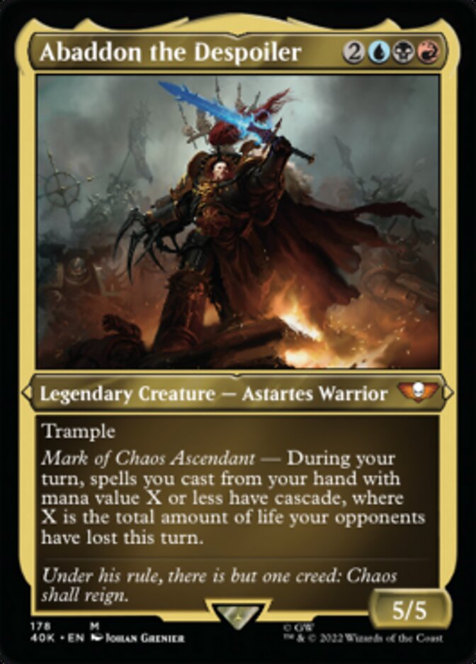 Abaddon the Despoiler (Display Commander) (Surge Foil) [Warhammer 40,000] | The CG Realm