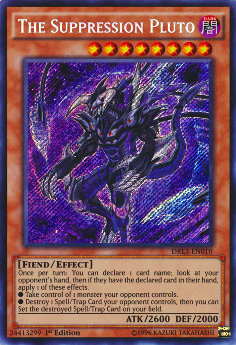 The Suppression Pluto [DRL3-EN010] Secret Rare | The CG Realm