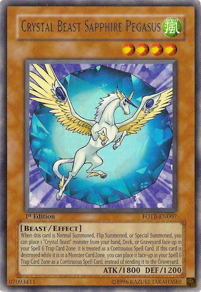 Crystal Beast Sapphire Pegasus [FOTB-EN007] Ultra Rare | The CG Realm