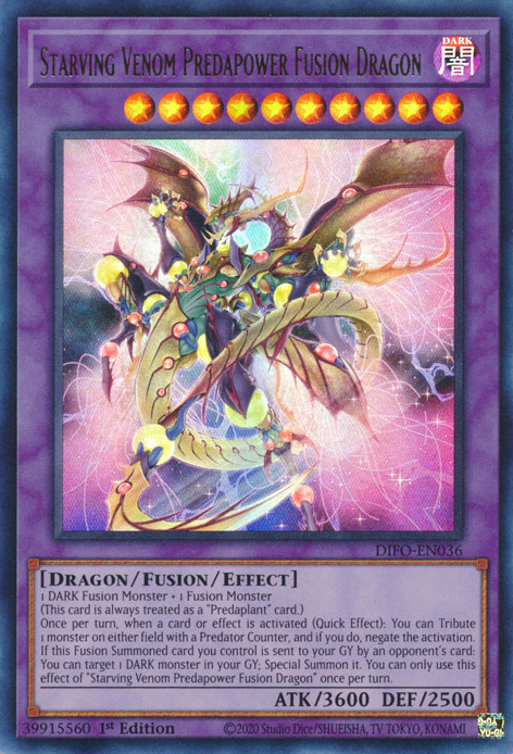 Starving Venom Predapower Fusion Dragon [DIFO-EN036] Ultra Rare | The CG Realm