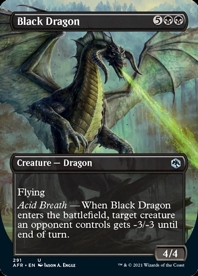 Black Dragon (Borderless Alternate Art) [Dungeons & Dragons: Adventures in the Forgotten Realms] | The CG Realm