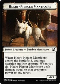 Heart-Piercer Manticore // Dragon Double-Sided Token [Commander 2019 Tokens] | The CG Realm