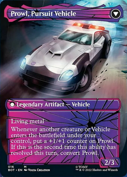 Prowl, Stoic Strategist (Shattered Glass) (BOT-016) - Transformers: (convertdfc, shatteredglass) (Borderless)