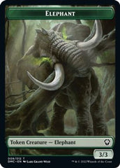 Elephant // Treasure Double-Sided Token [Dominaria United Commander Tokens] | The CG Realm