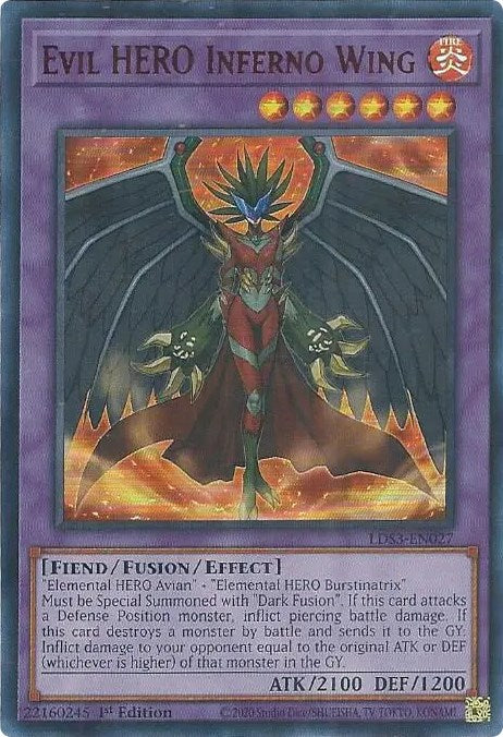 Evil HERO Inferno Wing (Red) [LDS3-EN027] Ultra Rare | The CG Realm