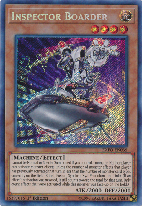 Inspector Boarder [EXFO-EN035] Secret Rare | The CG Realm