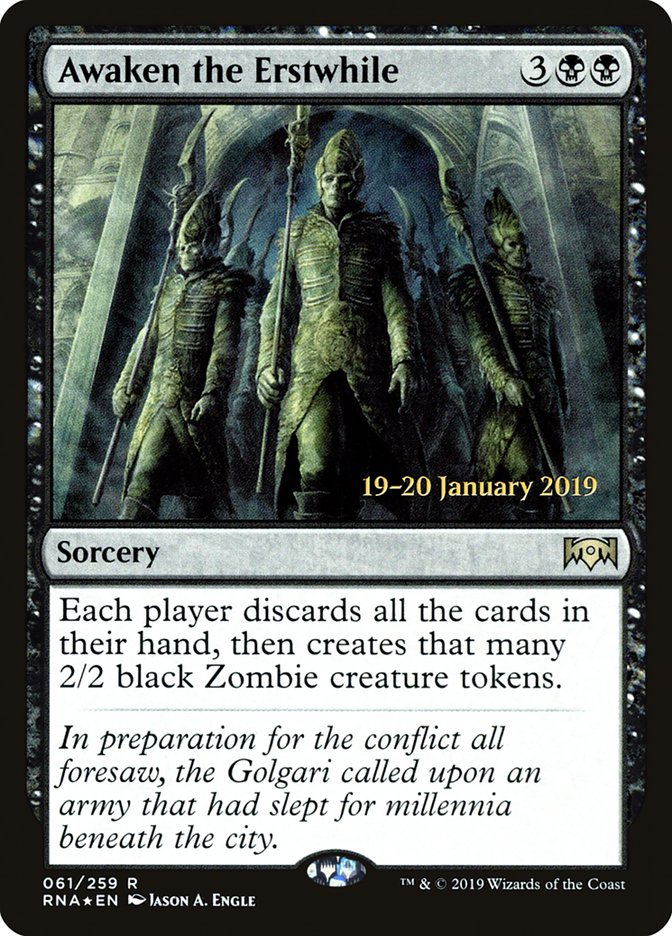 Awaken the Erstwhile [Ravnica Allegiance Prerelease Promos] | The CG Realm