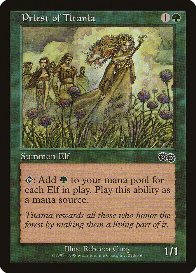 Priest of Titania [Urza's Saga] | The CG Realm