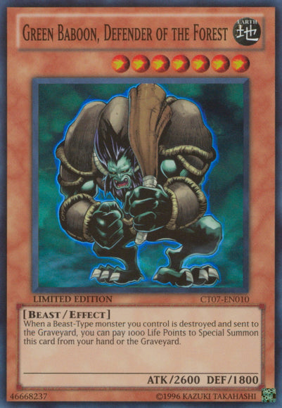 Green Baboon, Defender of the Forest [CT07-EN010] Super Rare | The CG Realm