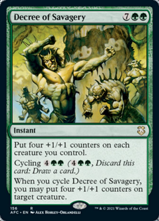 Decree of Savagery [Dungeons & Dragons: Adventures in the Forgotten Realms Commander] | The CG Realm