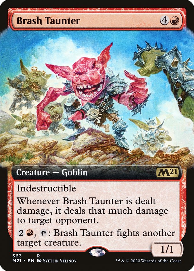 Brash Taunter (Extended Art) [Core Set 2021] | The CG Realm