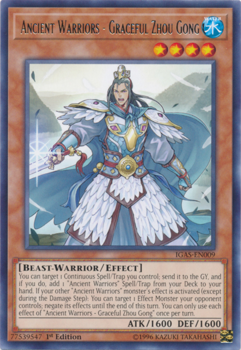 Ancient Warriors - Graceful Zhou Gong [IGAS-EN009] Rare | The CG Realm