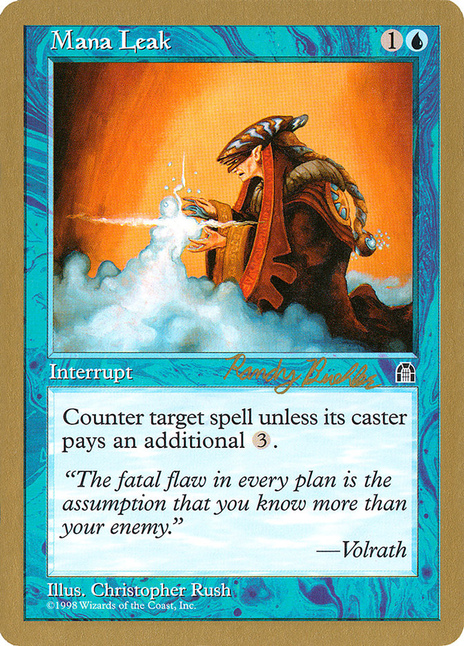 Mana Leak (Randy Buehler) [World Championship Decks 1998] | The CG Realm