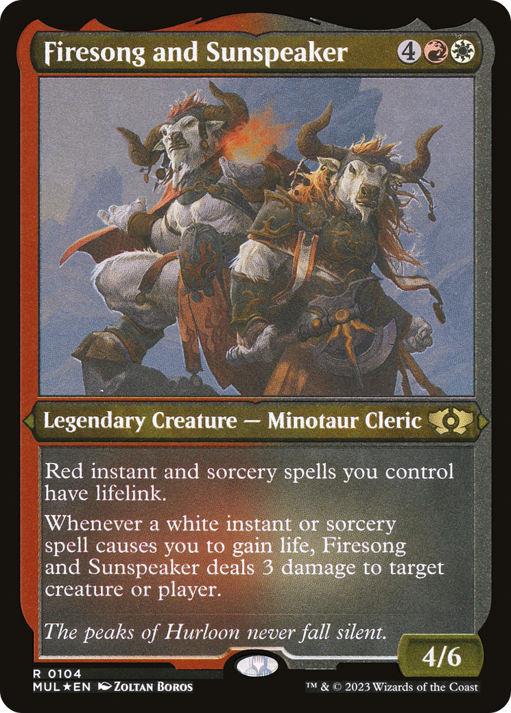 Firesong and Sunspeaker (Foil Etched) [Multiverse Legends] | The CG Realm