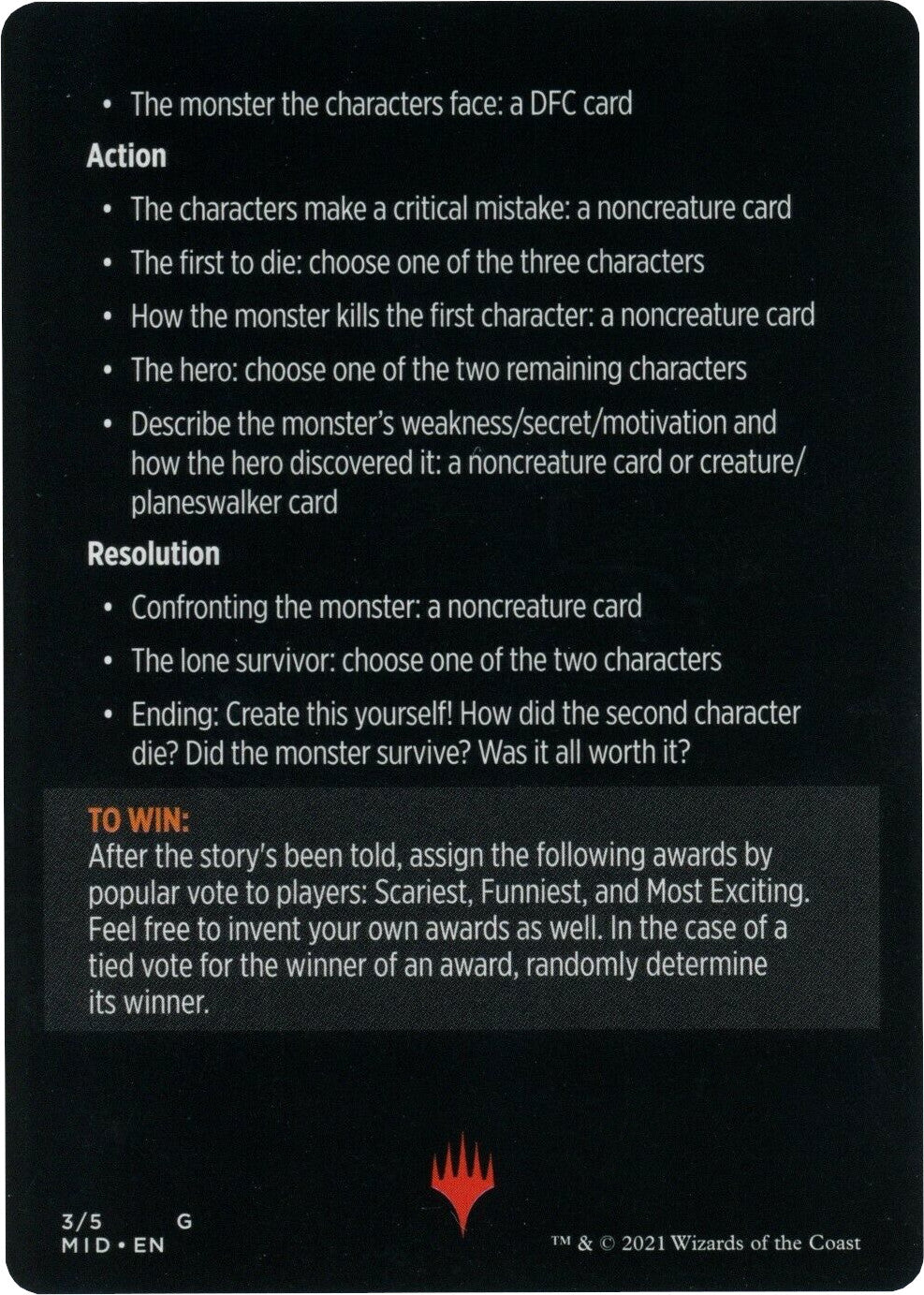 Into the Story: Horror Edition (Magic Minigame) [Innistrad: Midnight Hunt Minigame] | The CG Realm
