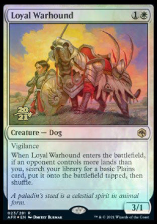 Loyal Warhound [Dungeons & Dragons: Adventures in the Forgotten Realms Prerelease Promos] | The CG Realm