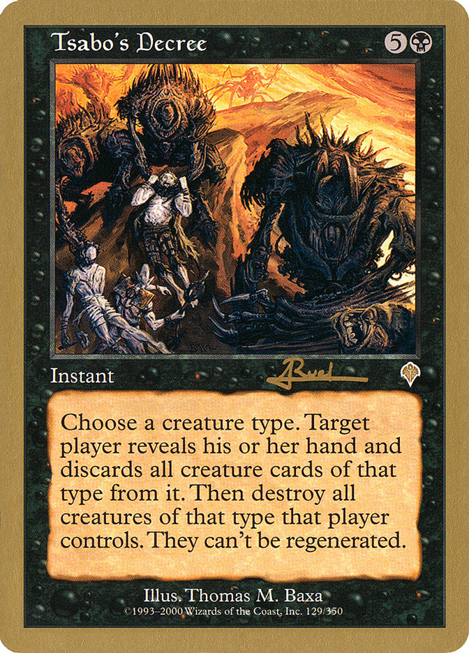 Tsabo's Decree (Antoine Ruel) [World Championship Decks 2001] | The CG Realm