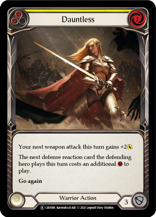 Dauntless (Yellow) [U-CRU086] (Crucible of War Unlimited)  Unlimited Rainbow Foil | The CG Realm