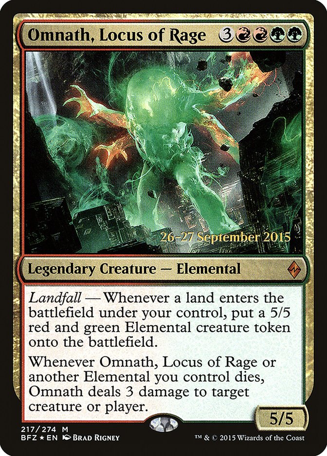 Omnath, Locus of Rage [Battle for Zendikar Prerelease Promos] | The CG Realm