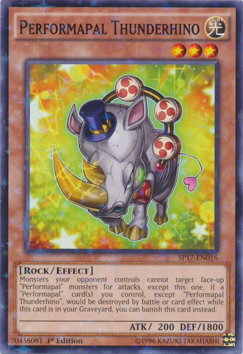 Performapal Thunderhino [SP17-EN016] Starfoil Rare | The CG Realm