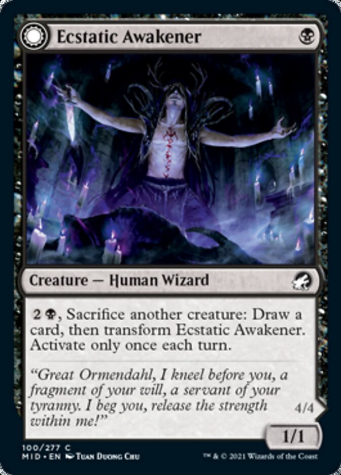 Ecstatic Awakener (MID-100) - Innistrad: Midnight Hunt: (Double Faced Transform)