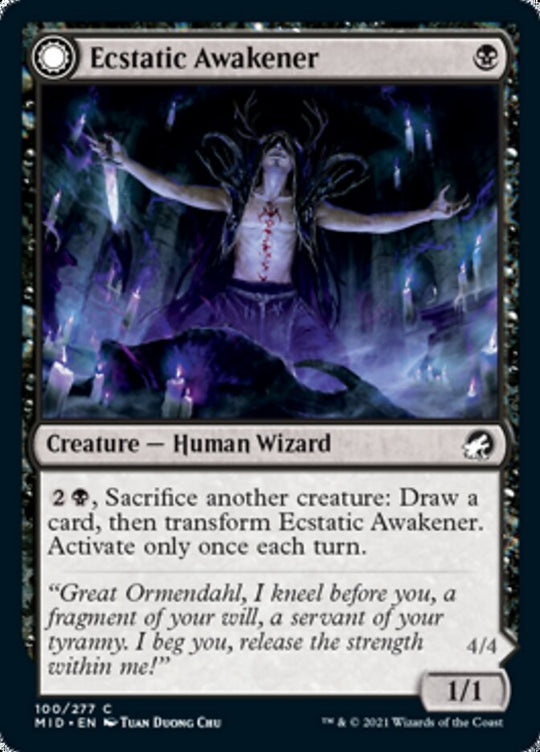 Ecstatic Awakener (MID-100) - Innistrad: Midnight Hunt: (Double Faced Transform)