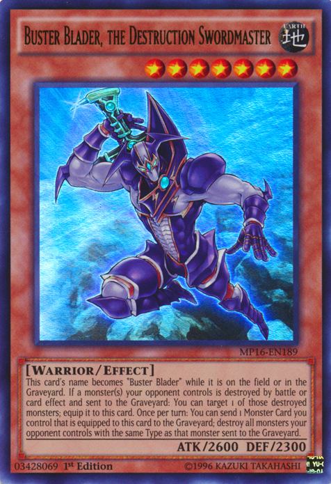 Buster Blader, the Destruction Swordmaster [MP16-EN189] Ultra Rare | The CG Realm