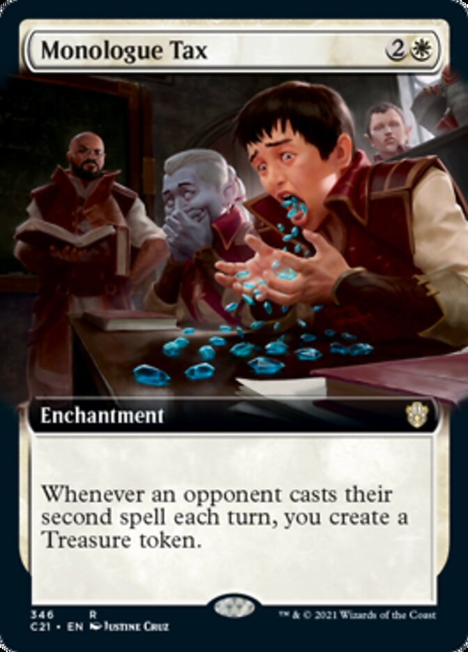 Monologue Tax (Extended Art) [Commander 2021] | The CG Realm