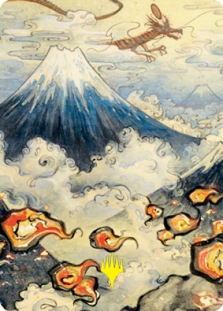 Mountain Art Card (Gold-Stamped Signature) [Kamigawa: Neon Dynasty Art Series] | The CG Realm