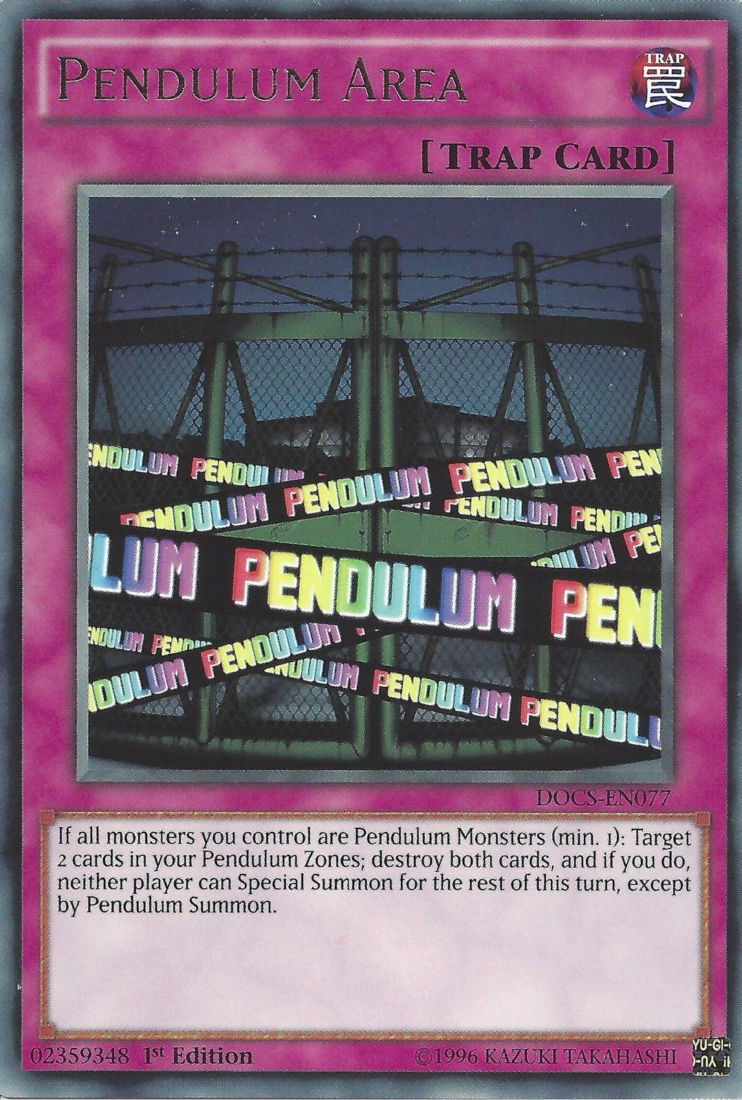 Pendulum Area [DOCS-EN077] Rare | The CG Realm