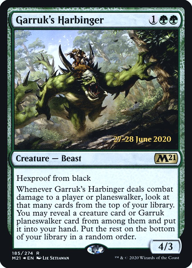 Garruk's Harbinger [Core Set 2021 Prerelease Promos] | The CG Realm