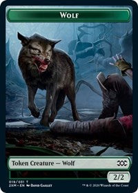 Wolf // Golem Double-Sided Token [Double Masters Tokens] | The CG Realm