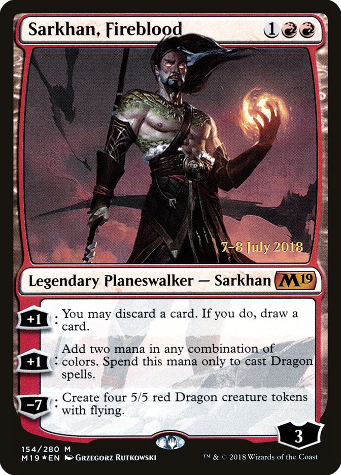 Sarkhan, Fireblood [Core Set 2019 Prerelease Promos] | The CG Realm